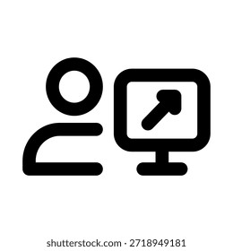Acceda al icono de línea moderna. Profesional de Vector mínimo que representa la seguridad de la entrada de permisos y la autorización del usuario.
