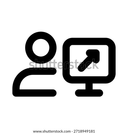 Access Modern Line Icon. Professional minimal vector symbol representing permission entry security and user authorization.
