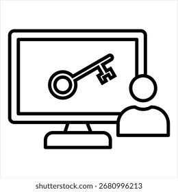 Access Outline Icon Illustration Vector High Quality