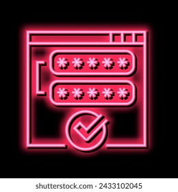 Zugangskennwort Akzeptiert Neonlichtzeichen Vektor. Zugangskennwort Akzeptiert Zeichen. Isolierte Symboldarstellung