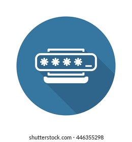 Access Password Icon. Flat Design.