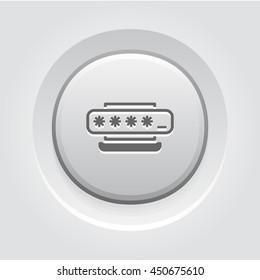 Access Password Icon. Flat Design.