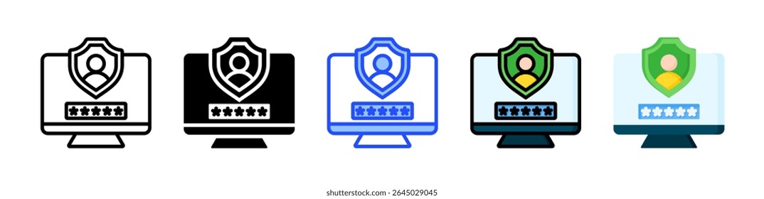 Colección De Iconos De Permisos De Acceso Con Varios Estilos