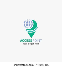 Access Point Design logo template. flat style design
