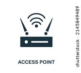 Access Point flat icon. Colored element sign from networking collection. Flat Access Point icon sign for web design, infographics and more.