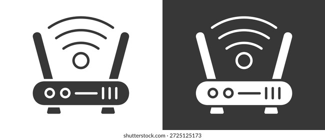 Conjunto De Iconos De Punto De Acceso Colección De Vector Aislada En Blanco Y Negro
