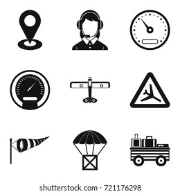 Access point icons set. Simple set of 9 access point vector icons for web isolated on white background