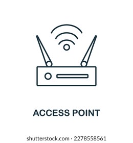 Access Point line icon. Element sign from networking collection. Access Point outline icon sign for web design, infographics and more.