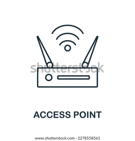 Access Point line icon. Element sign from networking collection. Access Point outline icon sign for web design, infographics and more.
