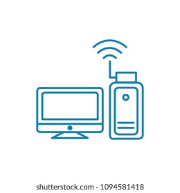 Access point linear icon concept. Access point line vector sign, symbol, illustration.