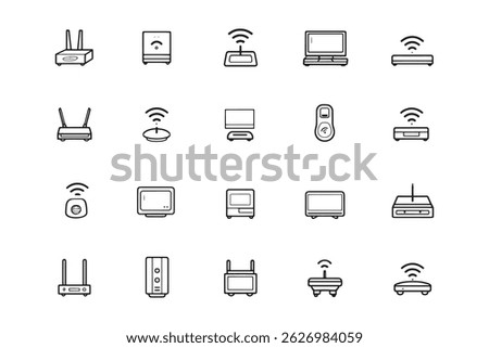 Access Point Minimalist Line Illustration