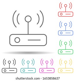 access point multi color style icon. Simple thin line, outline vector of new technologies icons for ui and ux, website or mobile application