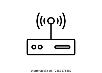 access point router icon. icon related to device, computer technology, network. line icon style. simple vector design editable