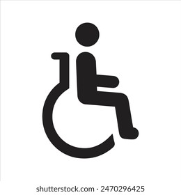 Access ramp icon. Wheelchair handicap icon