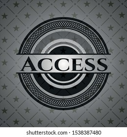 Access realistic black emblem. Vector Illustration. Detailed.