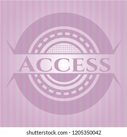 Access realistic pink emblem