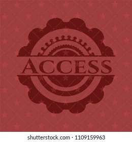  Access red emblem. Vintage.