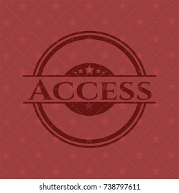 Access red emblem. Vintage.