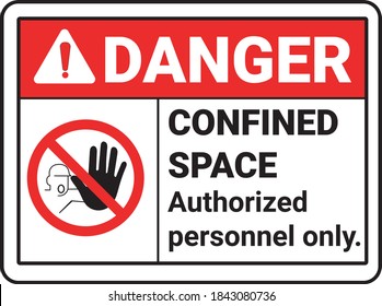 Confined Space Entry By Permit Only Stock Vector (Royalty Free ...