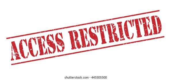 access restricted vector stamp on white background