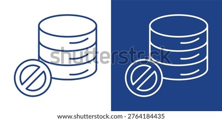 Access Restriction Blue And White Icon Style Collection