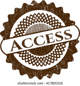 Access rubber seal with grunge texture