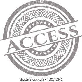 Access rubber stamp with grunge texture