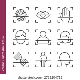Acceso Escaneando iconos de línea - Mini colección de iconos de la serie