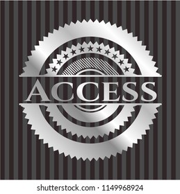 Access silvery badge or emblem