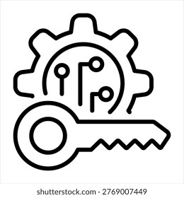 Access Single Icon Line Black
