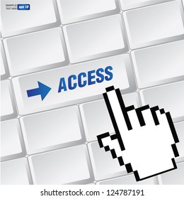 Access symbol on keyboard,vector