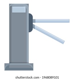 Icono de torniquete de acceso. Caricatura y plano del icono del vector del torniquete de Access para el diseño web aislado en fondo blanco