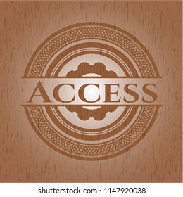 Access wood emblem. Vintage.