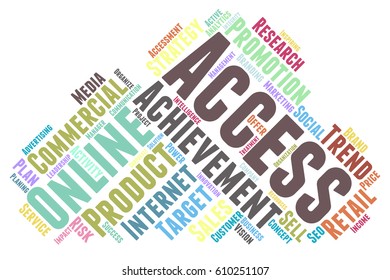 access word cloud typography