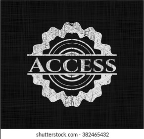 Access written with chalkboard texture
