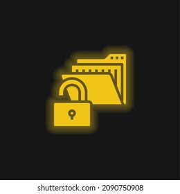 Access yellow glowing neon icon