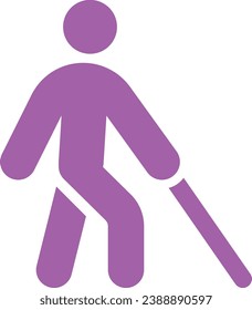 Design-Symbol für Zubehörteile Person Walking Cane