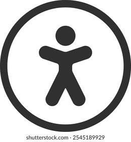 Accessibility black sign icon vector illustration