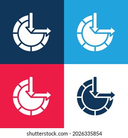 Accessibility blue and red four color minimal icon set