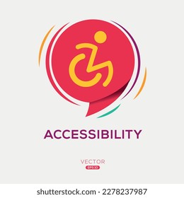 Accessibility Icon Design, Mental, physical, sensory, intellectual disability icon.