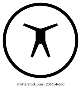 icono de accesibilidad. Estilo plano Forma de círculo aislada en fondo blanco. Ilustración del vector