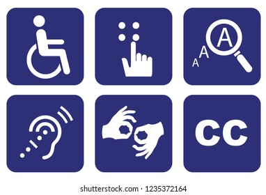 Accessibility icon set