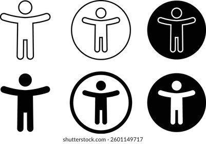 Accessibility icon set. Simple accessibility vector illustration. Universal access symbol isolated on transparent background. Blind disability people or visually impaired access the web buttons.