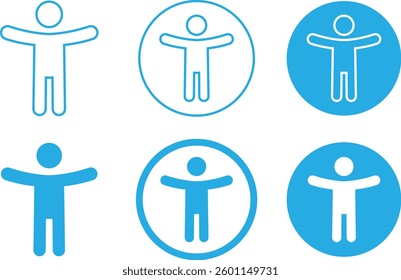Accessibility icon set. Simple accessibility vector illustration. Universal access symbol isolated on transparent background. Blind disability people or visually impaired access the web buttons.