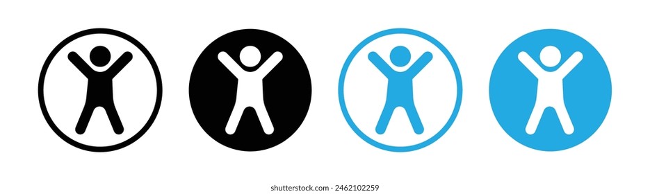 Accessibility icon set. universal access vector symbol. blind disability people or visually impaired access web button.