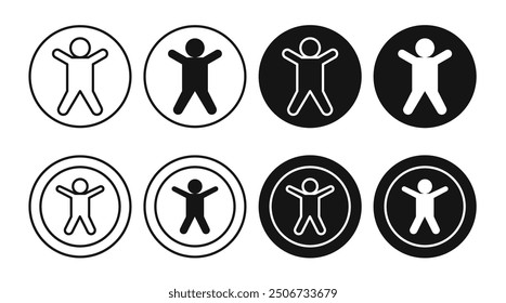 Conjunto de iconos de accesibilidad. Símbolo de Vector de acceso universal