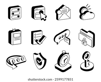 Accessibility icon set vector, business icon set.