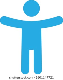 Accessibility icon. Simple accessibility vector illustration. Universal access symbol isolated on transparent background. Blind disability people or visually impaired access the web button.