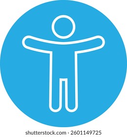 Accessibility icon. Simple accessibility vector illustration. Universal access symbol isolated on transparent background. Blind disability people or visually impaired access the web button.