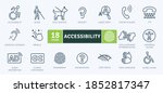Accessibility Icons Pack. Thin line icons set. Flat icon collection set. Simple vector icons